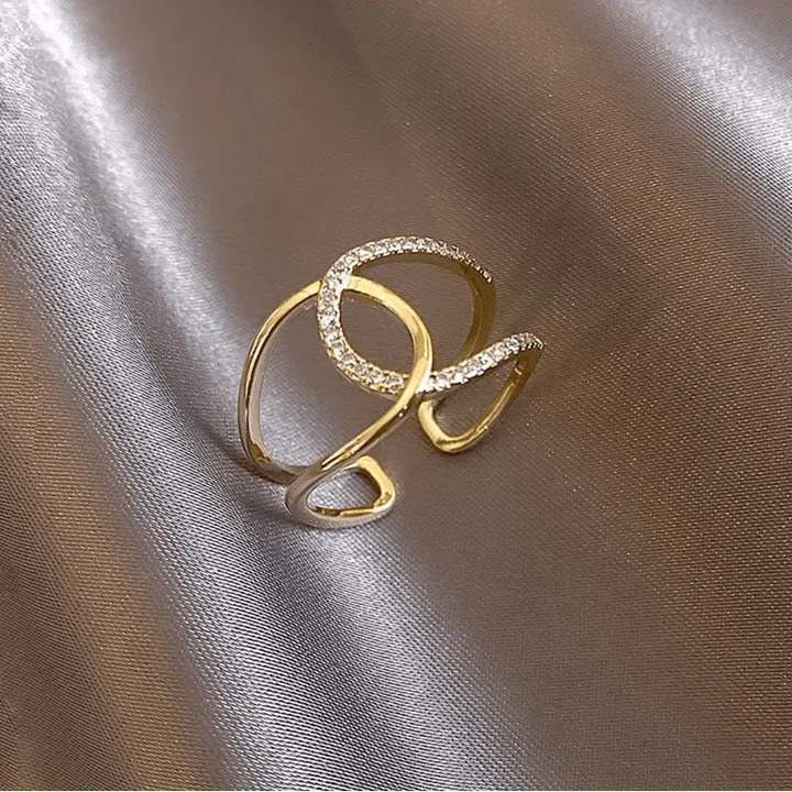 BowLift | Dainty Diamond Dual Wrap Adjustable Ring