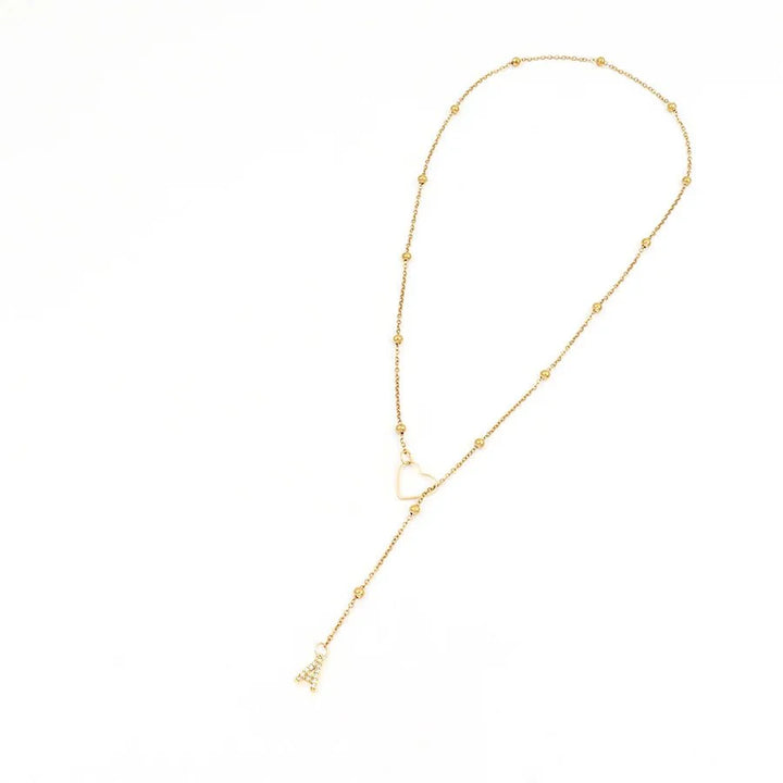BowLift | Dainty Diamond Letter Initial Lariat Necklace