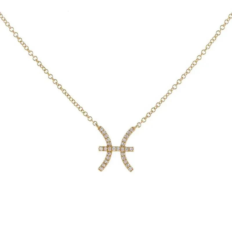 BowLift | Dainty Diamond Zodiac Sign Necklace