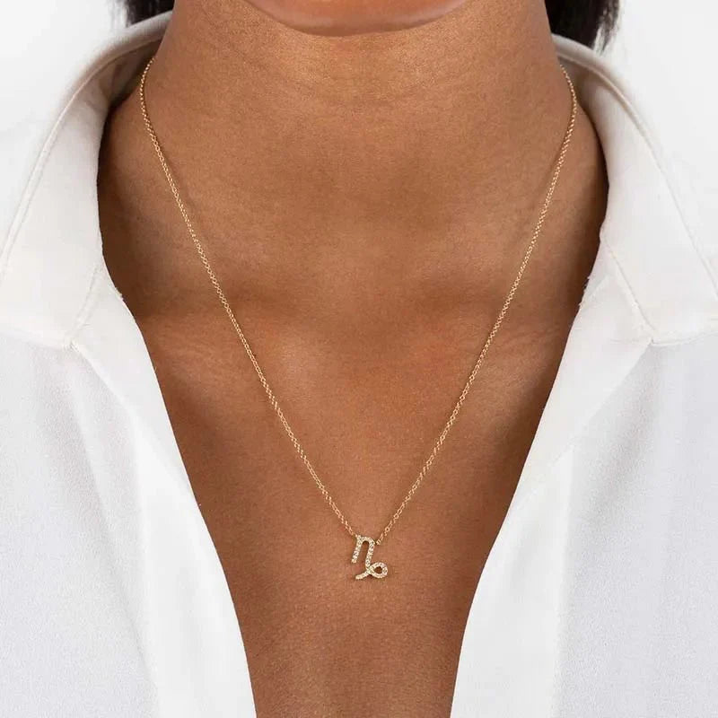 BowLift | Dainty Diamond Zodiac Sign Necklace