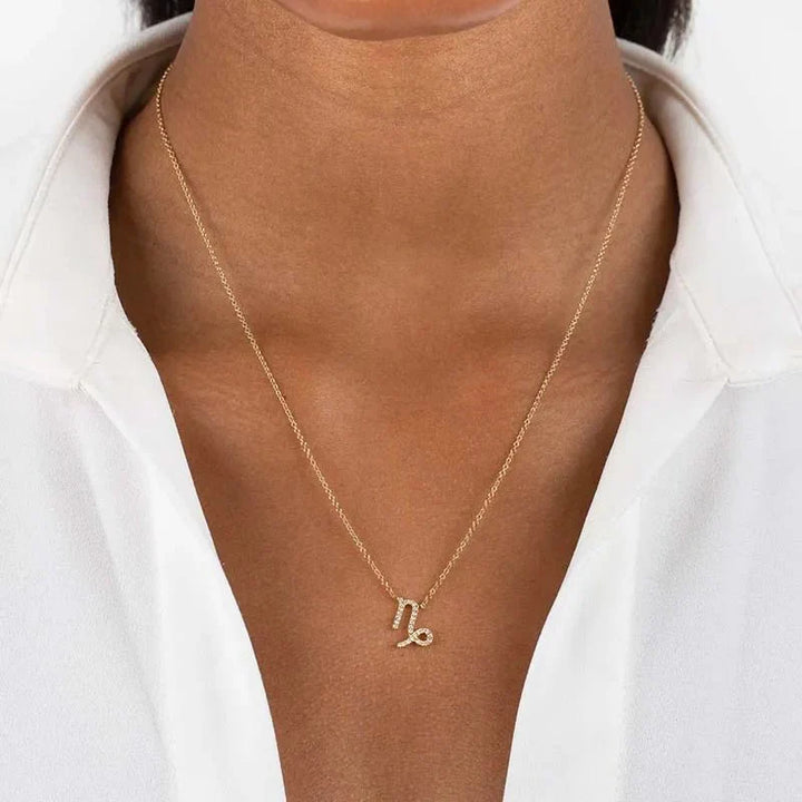 BowLift | Dainty Diamond Zodiac Sign Necklace