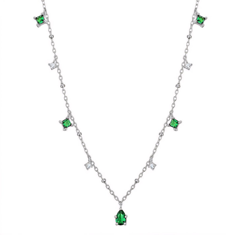 BowLift | Dainty Emerald Aurora Necklace