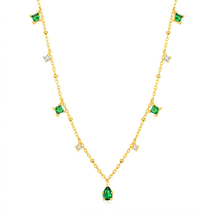 BowLift | Dainty Emerald Aurora Necklace