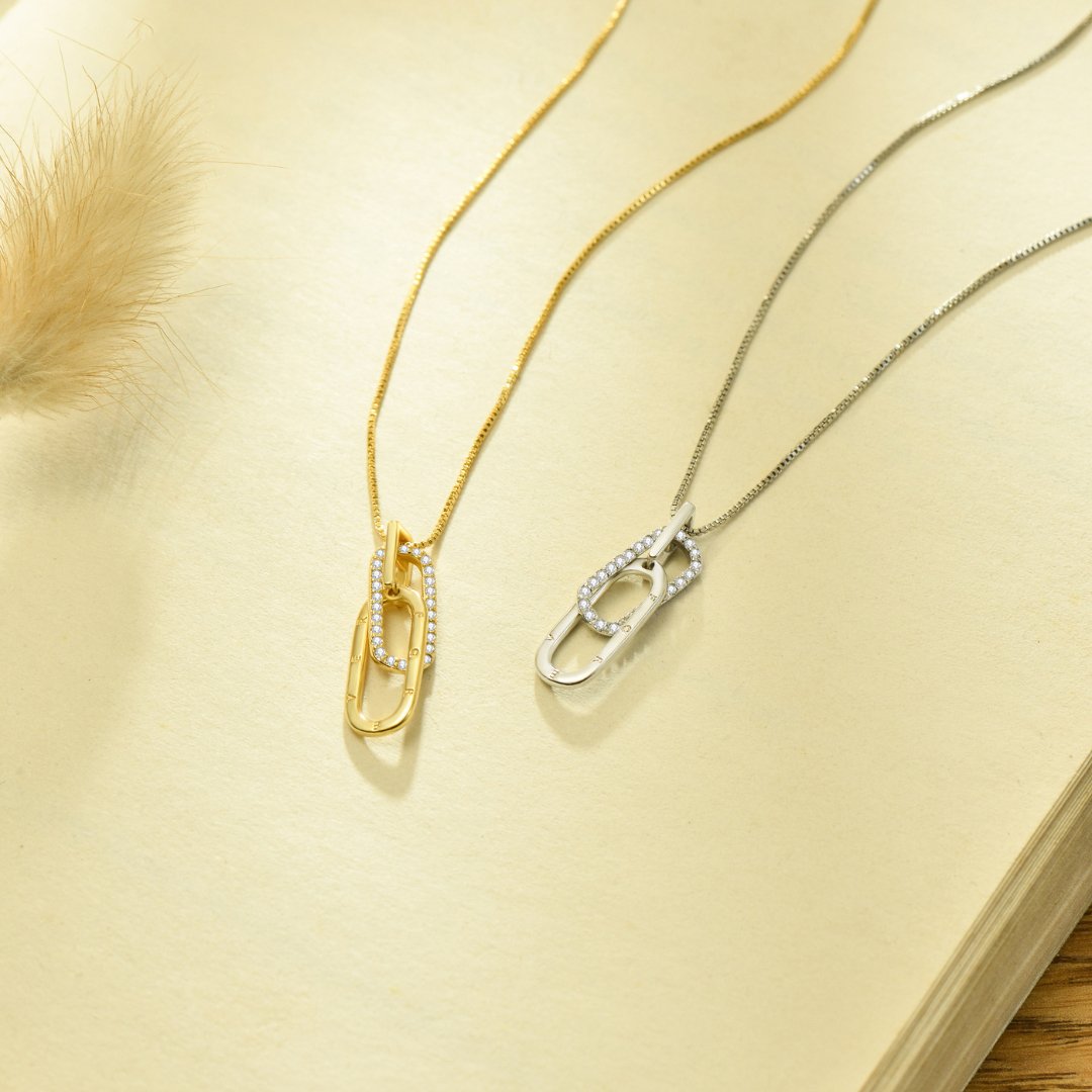 BowLift | Dainty Forever Paperclip Love Necklace
