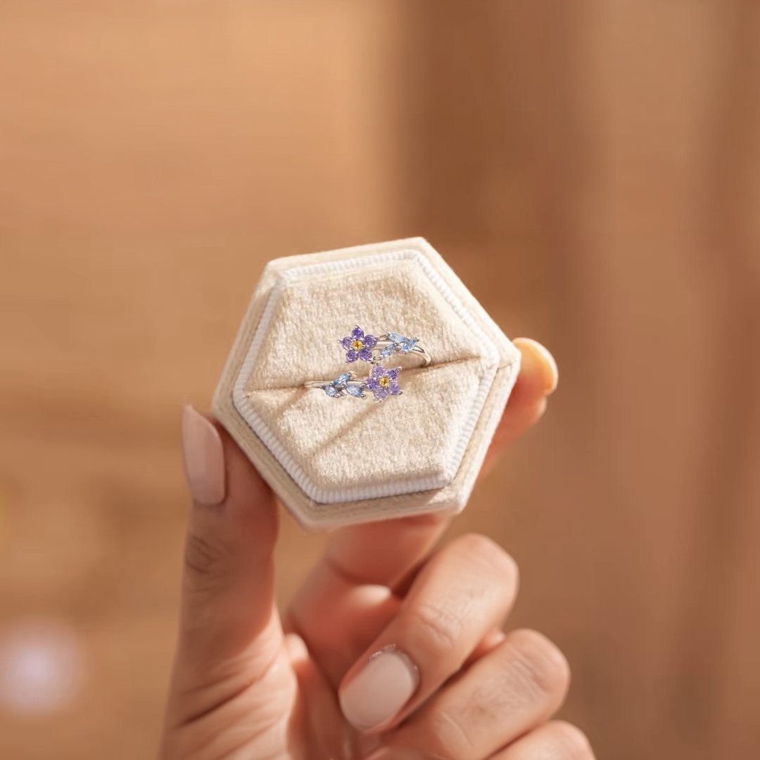 BowLift | Dainty Forget-Me-Nots Floral Ring