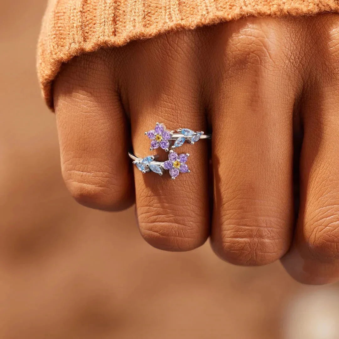 BowLift | Dainty Forget-Me-Nots Floral Ring