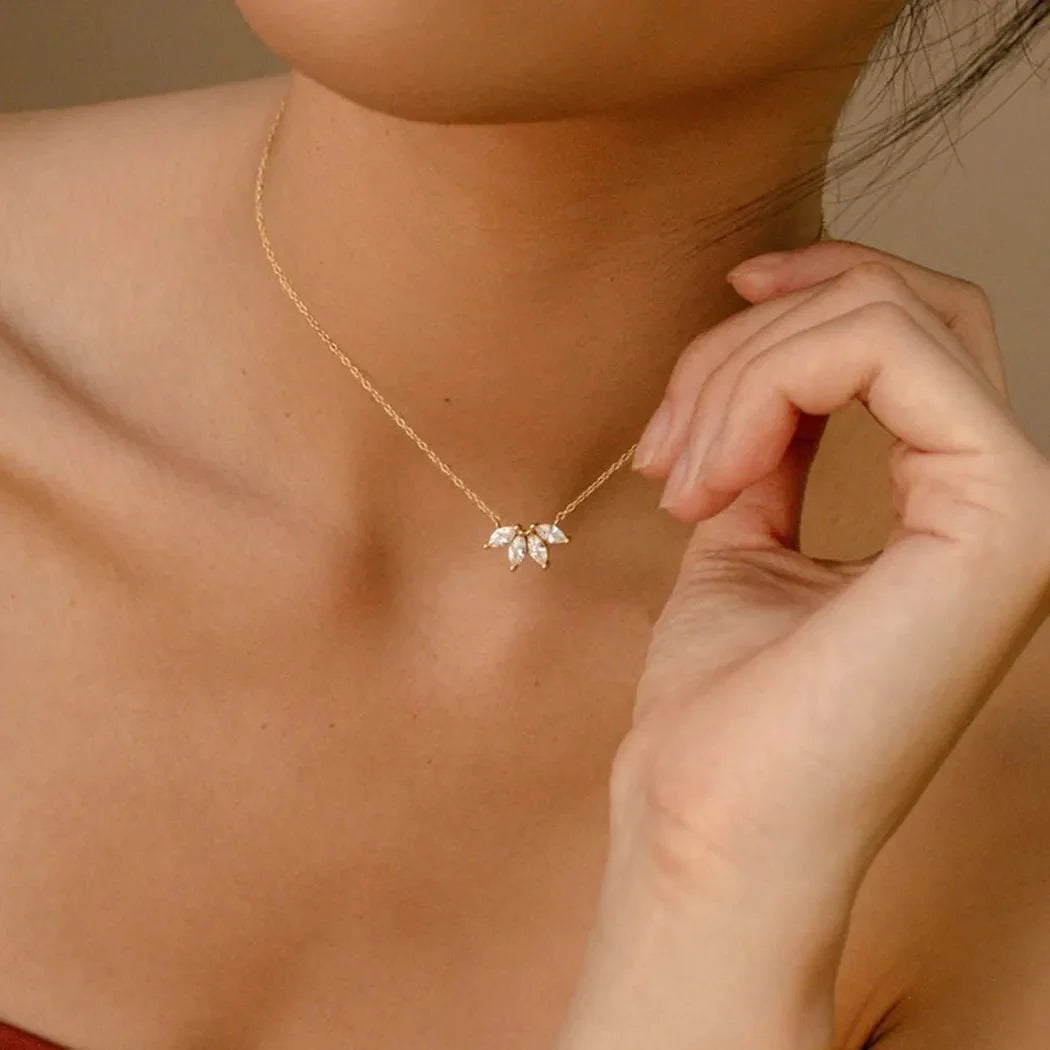 BowLift | Dainty Lotus Floral Necklace