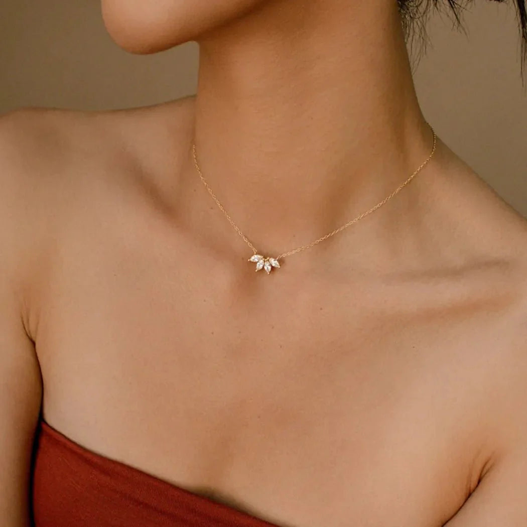 BowLift | Dainty Lotus Floral Necklace