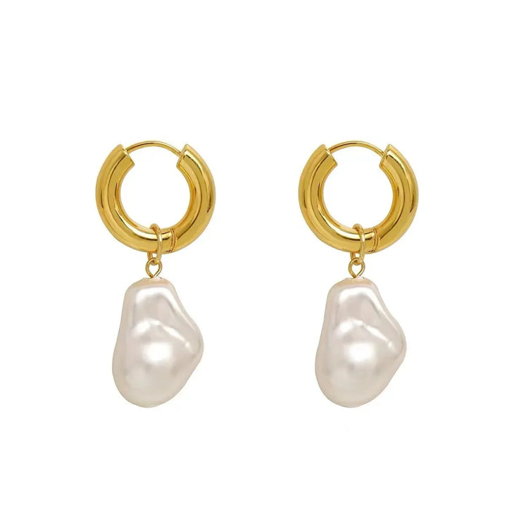 BowLift | Dainty Pearl Huggie Earrings