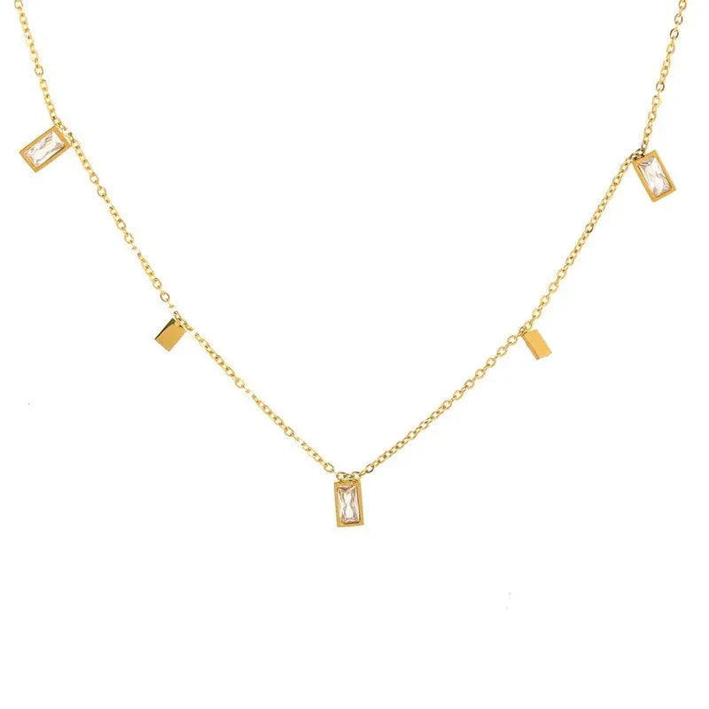 BowLift | Dainty Rectangle Diamond Choker