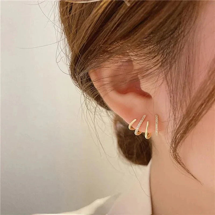 BowLift | Dainty Shimmering Claw Huggie Earrings
