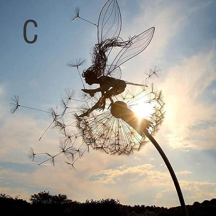 BowLift | Dancing Fairy Statue Steel Garden