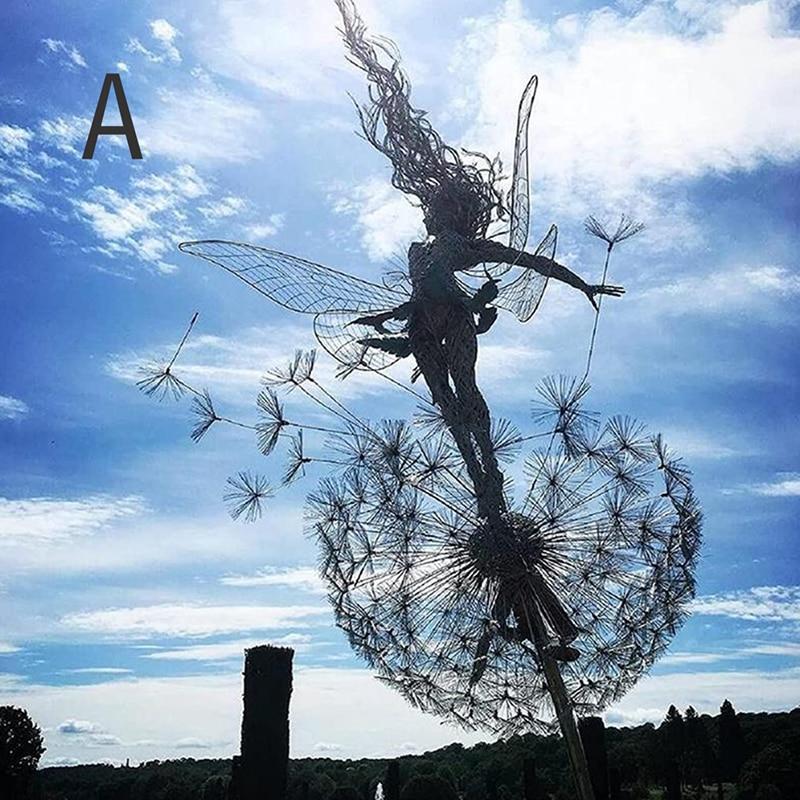 BowLift | Dancing Fairy Statue Steel Garden