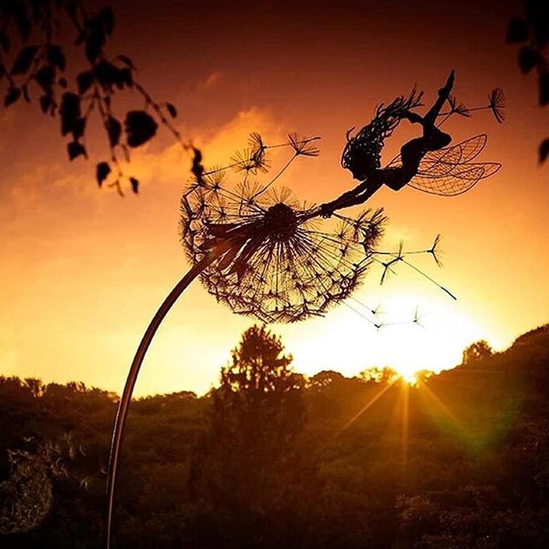 BowLift | Dancing Fairy Statue Steel Garden