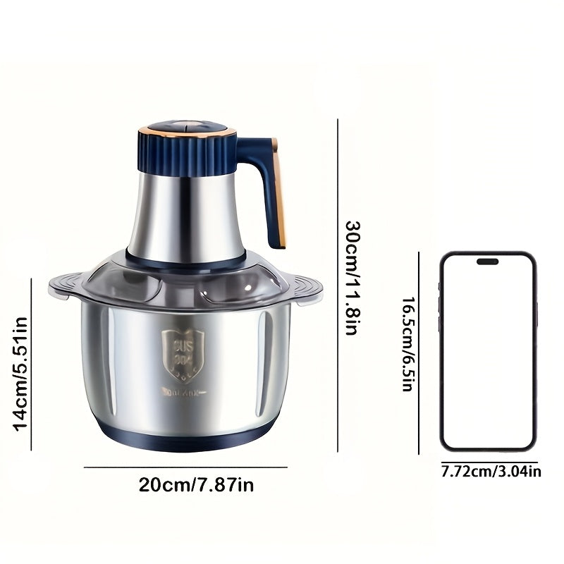 BowLift | Stainless Steel Food Processor – Powerful Meat Grinder & Vegetable Chopper (5L, 5000 RPM)