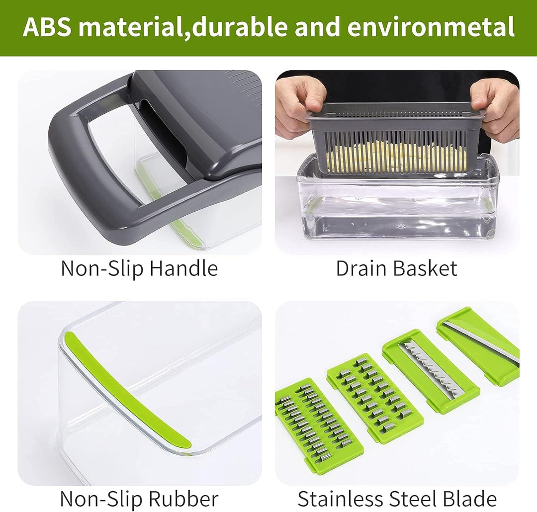 13-in-1 Vegetable Cutter | Faster when Cooking | Bowlift
