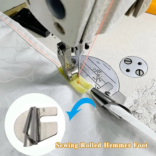 SewPerfect Spiral sewing pipe hem foot set with 8 pieces | Bowlift