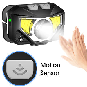 BowLift | 2-Pack Ultra-Clear Rechargeable LED Headlamp Waterproof with Motion Sensor