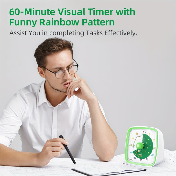 Rainbow Time Management Timer – Visual 60-Minute Countdown Timer for Study, Work, and Home | Bowlift
