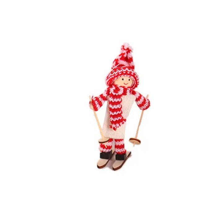 BowLift | Creative Christmas Decoration Wooden Ski Doll