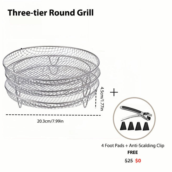 BowLift | 3-Layer Stackable Air Fryer Rack