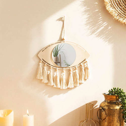 BowLift | Boho Macrame Eye Mirror Wall Decor