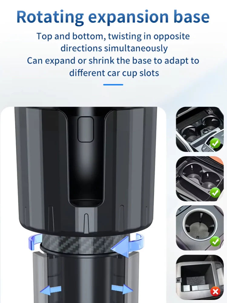 2-in-1 Car Cup Holder Fan with Adjustable Cooling and USB Charging | Bowlift