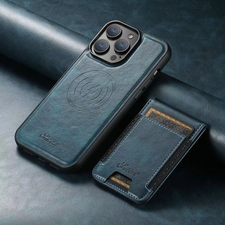 LuxCase Leather Phone Case with Card Slot and Stand – Compatible with iPhone | Bowlift