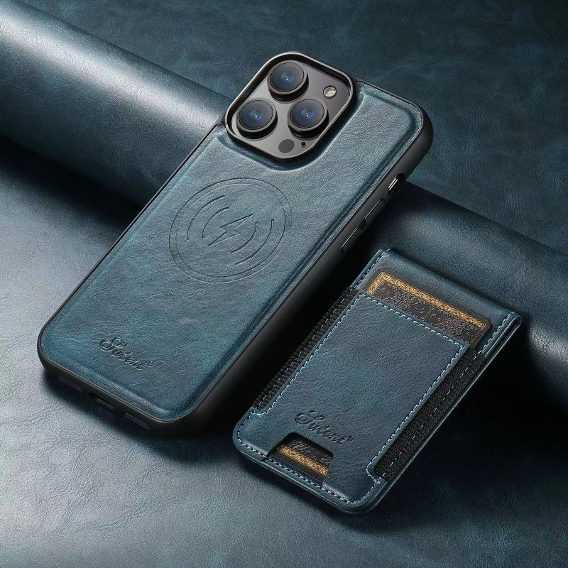 BowLift | LuxCase Leather Phone Case with Card Slot and Stand – Suitable for iPhone