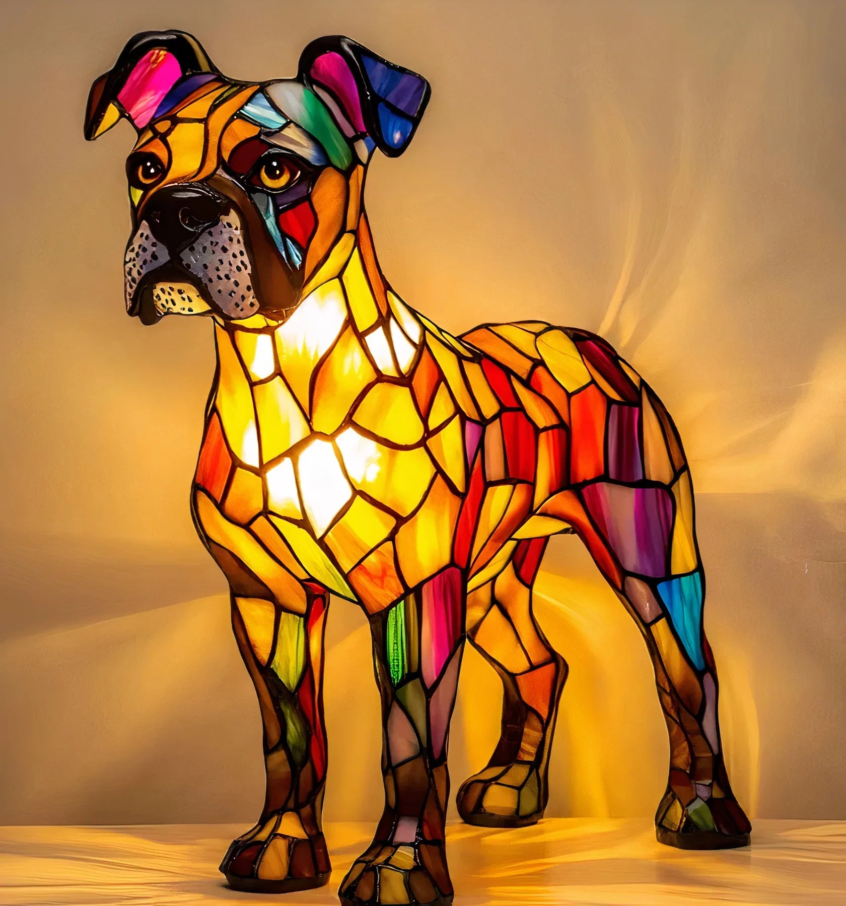 BowLift | GlowPaw Dog Tribute Lamp – Handmade Acrylic Night Light for Dog Lovers (USB Powered)