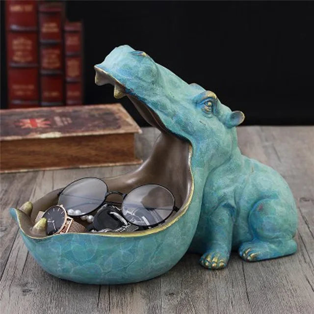 BowLift | Decorative Hippo Desk Storage Box - HippoStash