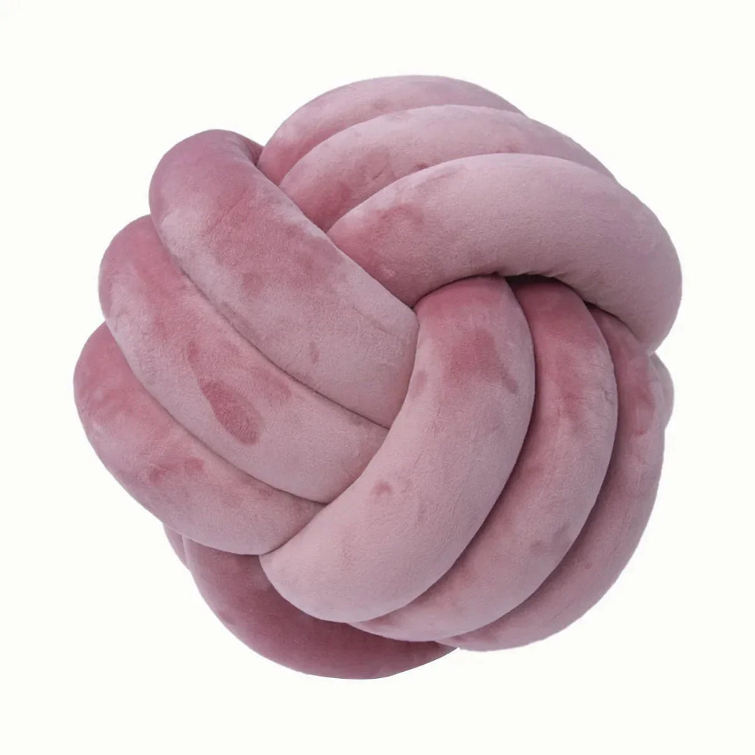 BowLift | Decorative knotted suede-look ball soft cushion