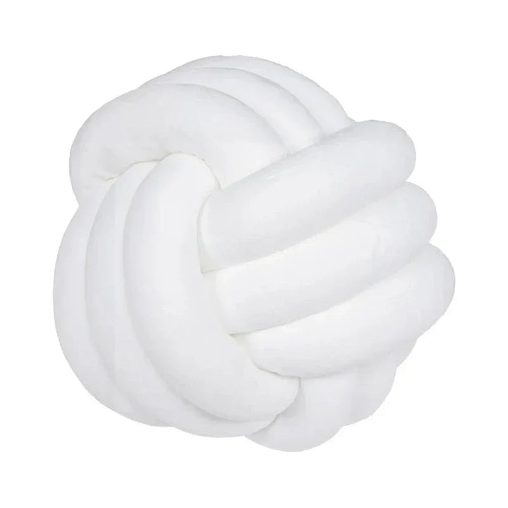 BowLift | Decorative knotted suede-look ball soft cushion