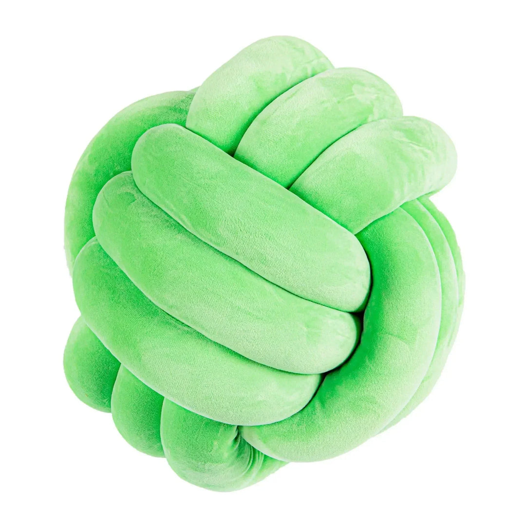 BowLift | Decorative knotted suede-look ball soft cushion