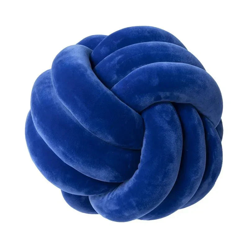 BowLift | Decorative knotted suede-look ball soft cushion