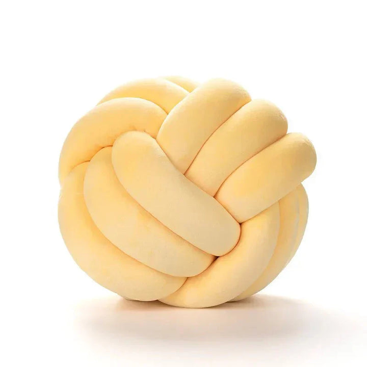 BowLift | Decorative knotted suede-look ball soft cushion