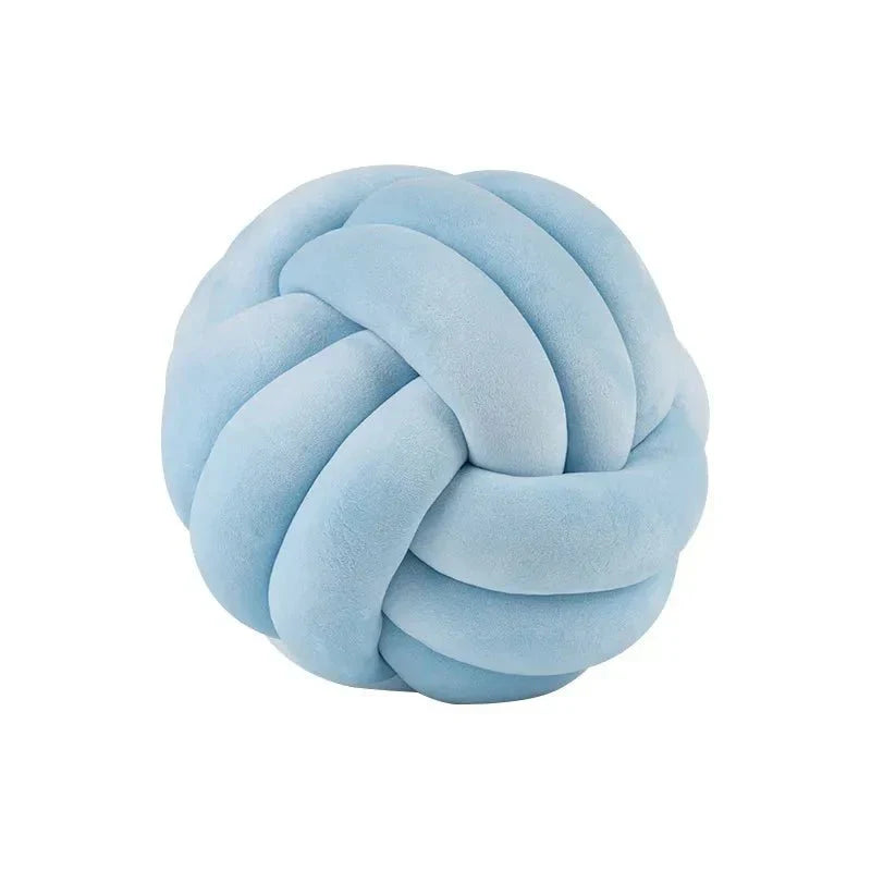 BowLift | Decorative knotted suede-look ball soft cushion