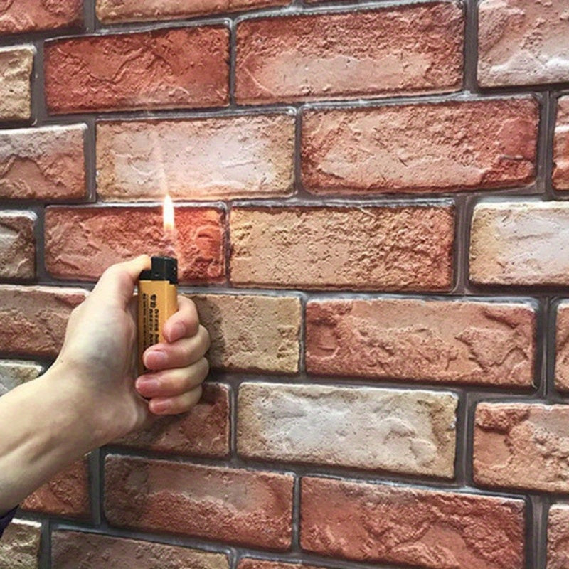 Self-adhesive 3D wall panels with brick and wood texture | Bowlift