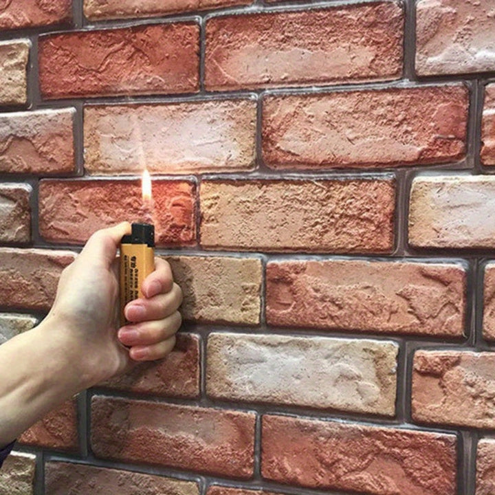 Self-adhesive 3D wall panels with brick and wood texture | Bowlift