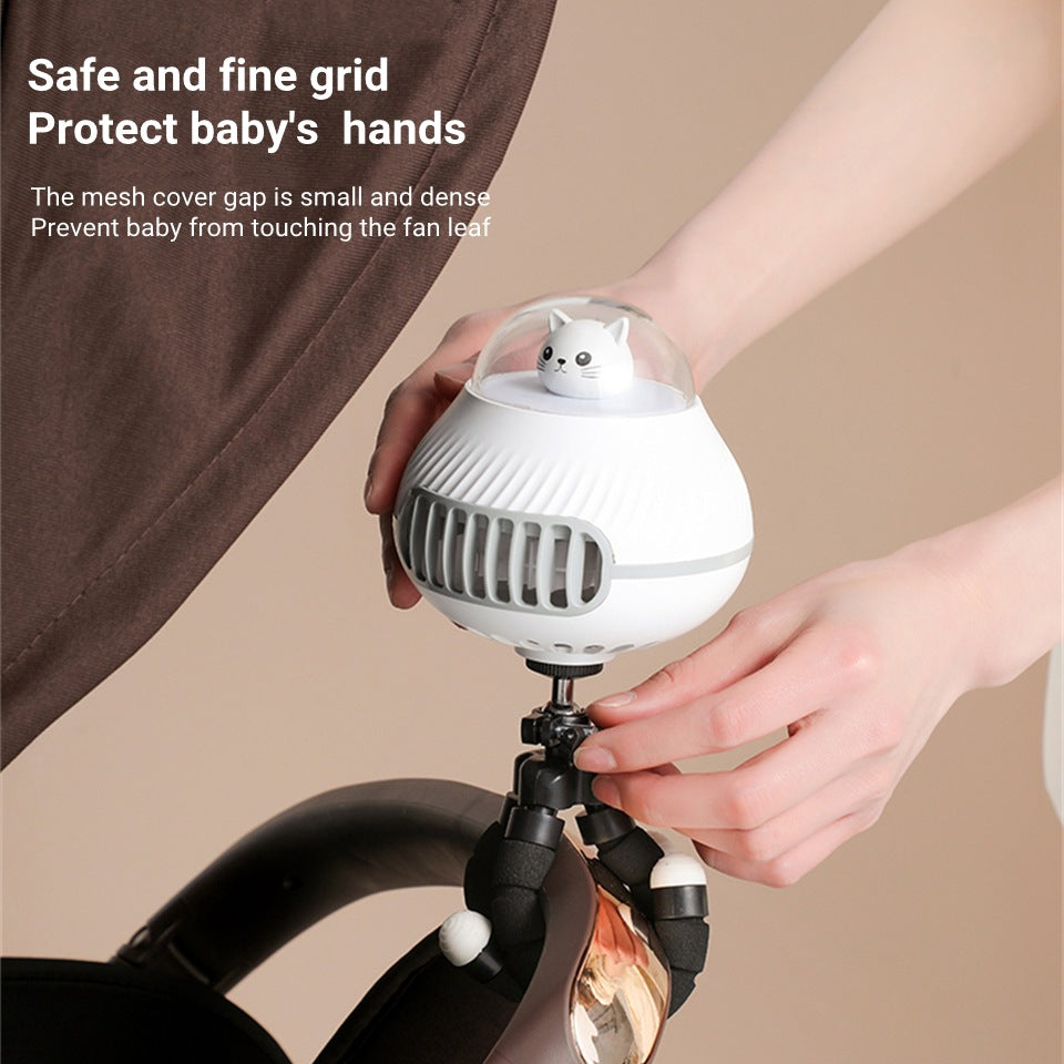 Safety Portable Bladeless Fan for Baby Strollers | Bowlift