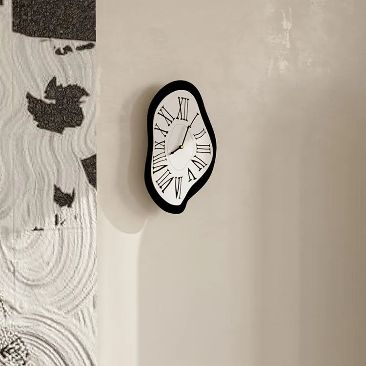 BowLift | Surrealistic Black Wall Clock: Artistic & Stylish