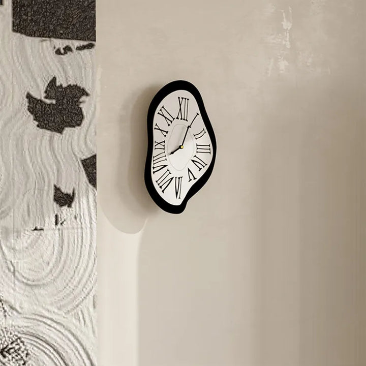 BowLift | Surrealistic Black Wall Clock: Artistic & Stylish