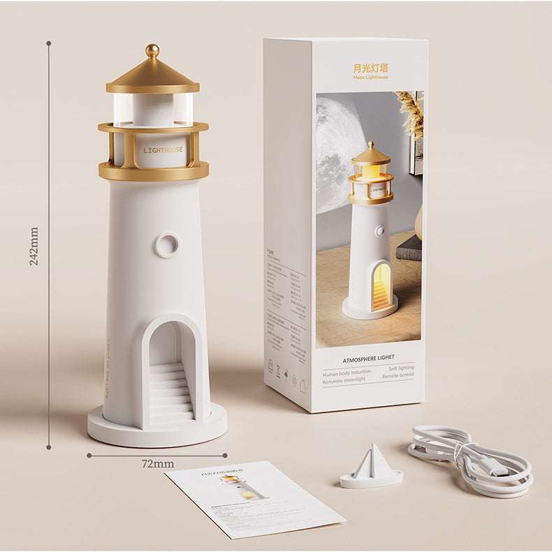 BowLift | Lighthouse Speaker Bluetooth Lamp Moon Shadow Ambient Light Best Gift