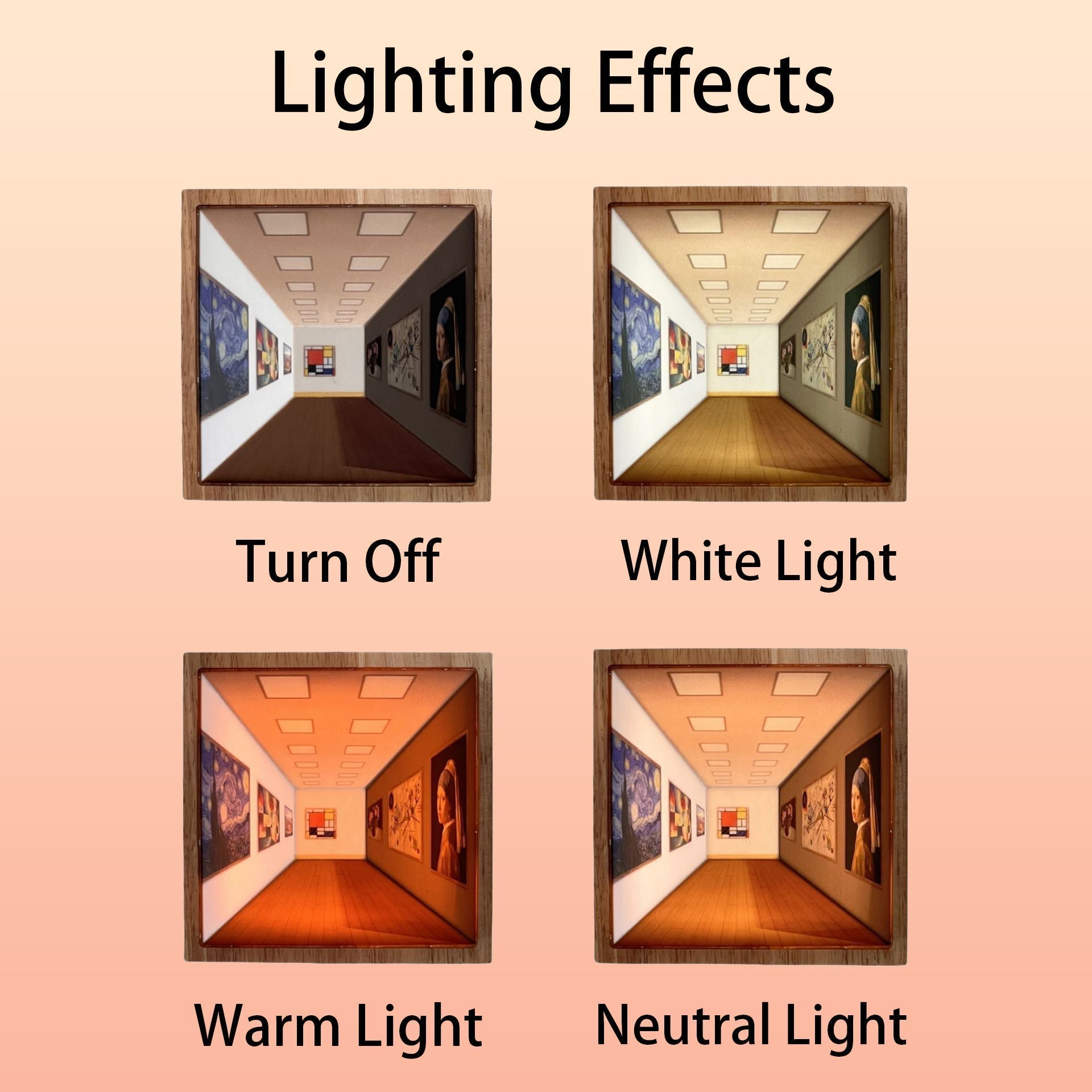 BowLift | 3D Glasses-Free Gallery Optical Illusion Wall Lamp & Night Light