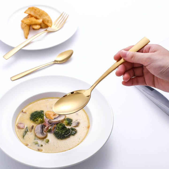 BowLift | RoyalGlimmer Gold Cutlery Set - Gold Cutlery Set for a Luxurious Table Decoration
