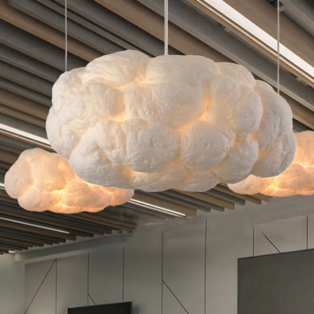 BowLift | Design Cloud LED Pendant Light White PVC/Cotton - Nimbus