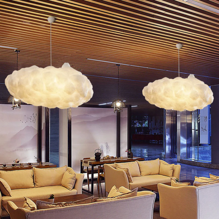 BowLift | Design Cloud LED Pendant Light White PVC/Cotton - Nimbus