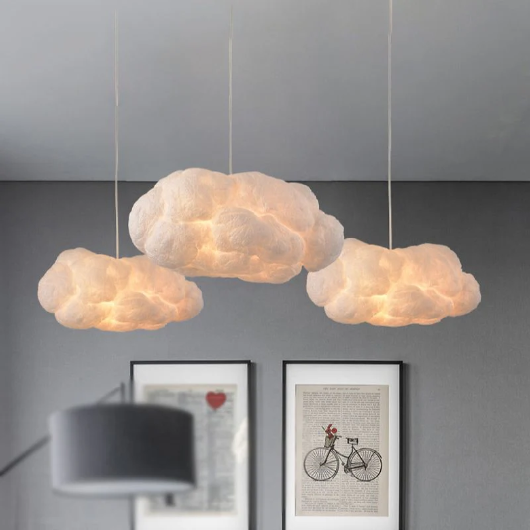 BowLift | Design Cloud LED Pendant Light White PVC/Cotton - Nimbus