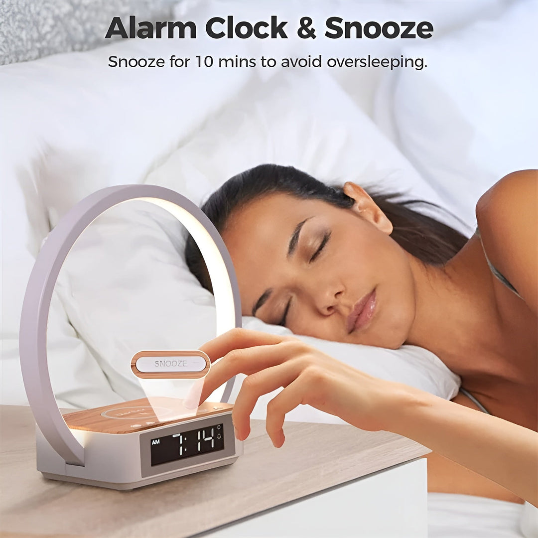 BowLift | Design Night Light with Charger and Gentle Wake Function - LumoRise