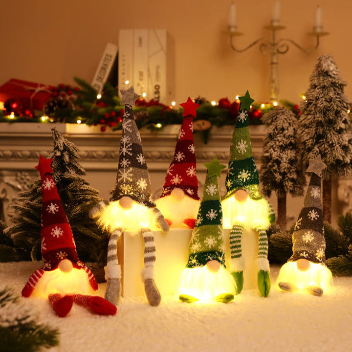 BowLift | Christmas Elf with LED Light | Handmade Decoration Figure | Nordic Design